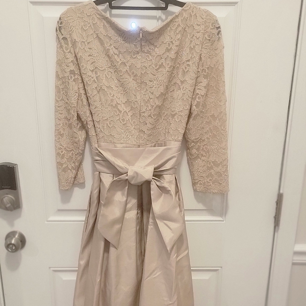 Elegant Lace and Satin Dress